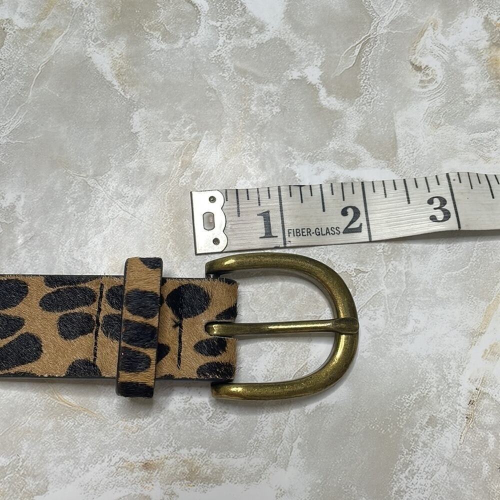 WesternCowgirl Style Vintage Spotted Cowhide Leather Belt - Picture 4 of 5